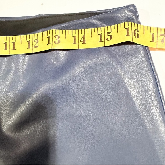 Bagatelle Blue Faux Leather Pants - Picture 11 of 16